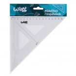 Transparante tekendriehoek 15 cm