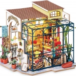 Miniatuur bloemenwinkel ROLIFE Robotime met LED-verlichting