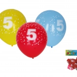 Inflatable Balloons 30 cm with Number 5 – Set of 5 pcs