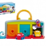 Garage for small cars with three cars and accessories