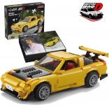 Bouwset CaDA Mazda RX-7 FD3S Initial D – gele stadsauto 35 cm, 1655 stukjes