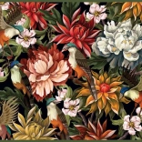 Puzzel Geheime tuin: Vogels tussen bloemen 1000 stukjes