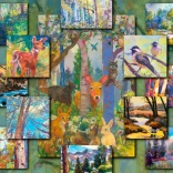 Puzzle Wald Collage 1000 Teile