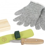 Small Foot ensemble de sculpture pour enfants avec couteau, gants et étui