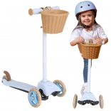 EVO kinder driewielerstep met mandje Mini Cruiser blauw