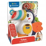 Toucan interactif Adrian – apprentissage des fruits et des couleurs, trieur de jetons, version CZ/SK de Clementoni