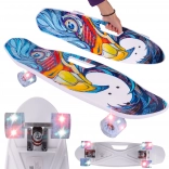 Plastic penny skateboard met handgreep en LED-wielen