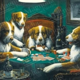 Puzzle Hunde beim Poker 1000 Teile