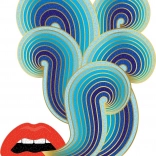 GALISON gevormde metallic puzzel JONATHAN ADLER – lippen (750 stukjes)