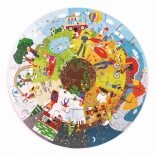 Puzzle de sol rond Bigjigs Toys Les quatre saisons