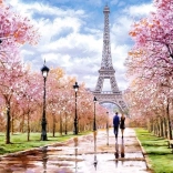 Puzzel 1000 stukjes – Romantische wandeling in Parijs