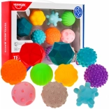 Set of 10 rubber sensory balls for children from 6 months and adults – anti-stress toys