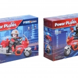 Firefighter on Motorcycle Figure Building Set