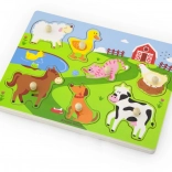 Houten inlegpuzzel boerderij STUDO WOOD