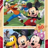 Houten puzzel EDUCA MICKEY EN VRIENDEN 2×50 stukjes
