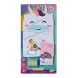 Baby born set de serviettes avec licorne et arc-en-ciel