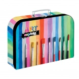 Valisette en carton laminé 34 cm pour fournitures scolaires et de loisirs créatifs