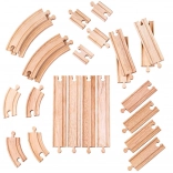 Wooden Railway Set 24 Pieces Bigjigs Rail