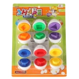 Educational shape and color recognition eggs 6 pcs