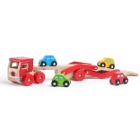 Camion en bois avec voitures de Bigjigs Toys