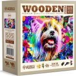 Puzzle en bois Pop Art Terrier Yorkshire de Wooden City