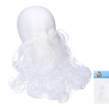Witte kunstbaard voor kostuum van Sint-Maarten/Sinterklaas, tovenaar of opa