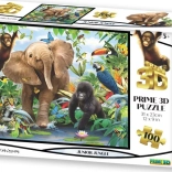 PRIME 3D Puzzel Jungle 3D 100 stukjes