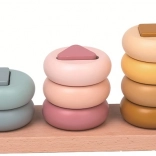 2kids toys puzzle d’emboîtement en bois – jouet Montessori pastel
