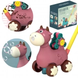 Woopie walker cow with bubbles and sounds – pink