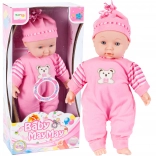 Babypop in pyjama met geluiden 34 cm