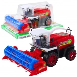 kids’ combine harvester with header – red farm machine