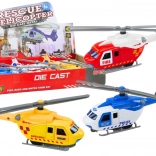 Metalen reddingshelikopter met frictieaandrijving en opendeuren