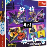 Puzzle 4-en-1 Découvre Batwheels