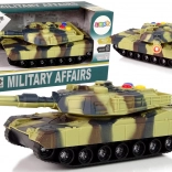 Military Tank 1:32 brown camouflage with sounds and lights