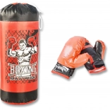 Kids’ punching bag with gloves 18 × 49 cm