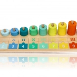 Planche de comptage et d’association en bois 1–10 LELIN