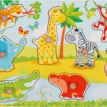 Puzzle en bois Animaux d’Afrique – bébés