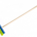 Blauwe bezem met houten steel - 80 cm