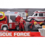 Coffret de secours des pompiers avec ambulance, lumières et sons
