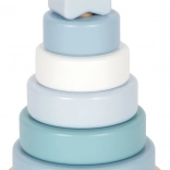 Tour empilable en bois Small Foot bleue