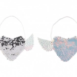 Heart Bag with Wings and Sequins