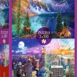 Puzzel 2x500 – reis door Amerika TREFL