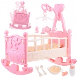 Large Doll Cradle with Carousel