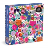 Puzzel Katten in bloemen 500 stukjes
