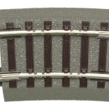 Roco geoLINE curved track R2 7.5° with roadbed