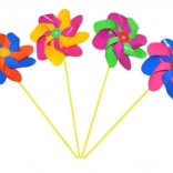 Kleurige plastic windmolen 20 cm