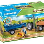 Tracteur avec remorque PLAYMOBIL
