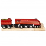 Houten locomotief Duchess of Hamilton met rails BIGJIGS RAIL