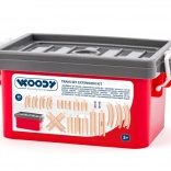 Wooden Railway Tracks Set in Box – 20 pcs