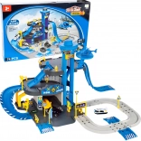 Police Garage with Station, 3 Floors with Elevator, Cars and Helicopter, 74 Pieces